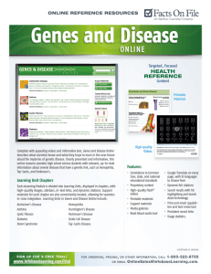 Genes and Disease Online