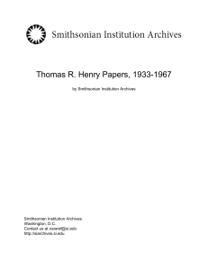 Thomas R. Henry Papers, 1933-1967