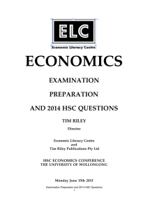 HSC Economics Exam Preparation - Tim Riley