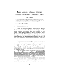 Land Use and Climate Change - Brooklyn Law School Practicum