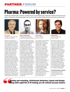 Pharma: Powered by service? - Medical Marketing and Media