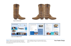 Zappos Benefits Highlights Brochure Objective: Design visual