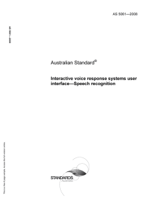 AS 5061-2008 Interactive voice response systems user interface