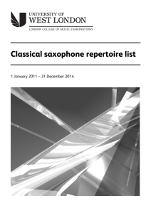 LCM Exams - classical saxophone repertoire list