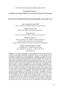 The role of formal and informal leadership in the ship crew
