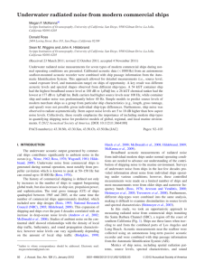 Underwater radiated noise from modern commercial ships