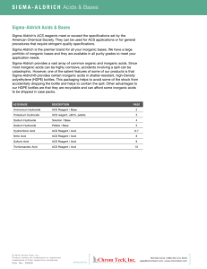 SIGMA-ALDRICH Acids & Bases