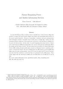 Farmer Bargaining Power and Market Information Services