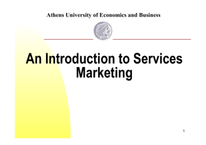 An Introduction to Services Marketing