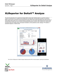 XLReporter for DeltaV Analyze