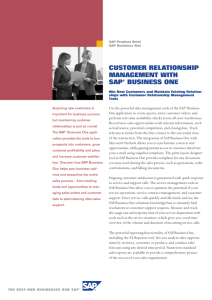 customer relationship management with sap® business one