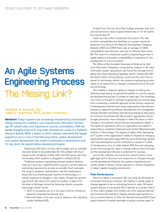 An Agile Systems Engineering Process The Missing Link?