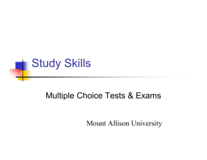Multiple Choice Exams - Mount Allison University