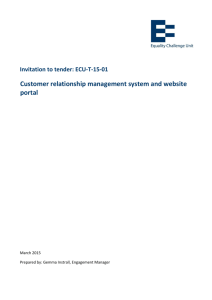 Customer relationship management system and website portal