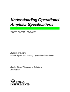 Understanding Operational Amplifier