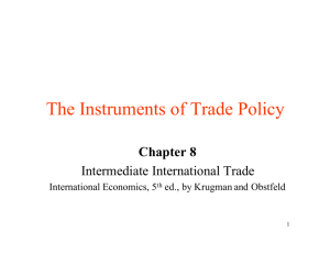 The Instruments of Trade Policy