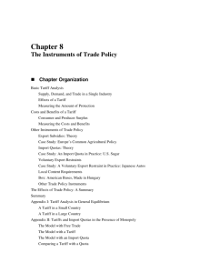 Chapter 8 The Instruments of Trade Policy