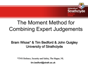 The Moment Method for Combining Expert Judgements