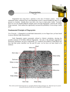 Fingerprints - Sapp's Instructional Websites