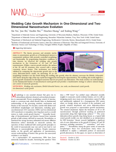 Wedding Cake Growth - American Chemical Society Publications