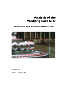 Analysis of the Wedding Cake UFO