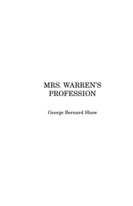 Mrs. Warren's Profession - Ron Burkey's Project Page