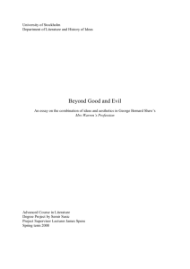Beyond Good and Evil: An essay on the combination of ideas and