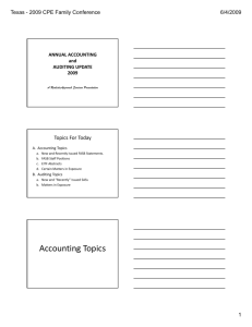 Accounting Topics