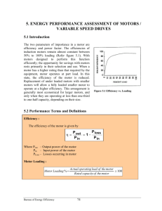 Performance evaluation of Motors / Variable Speed Drives - Em