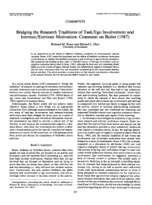 Bridging the Research Traditions of Task/Ego Involvement and