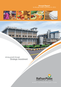 Annual Report 2013 - Rafhan Maize Products Co. Ltd.
