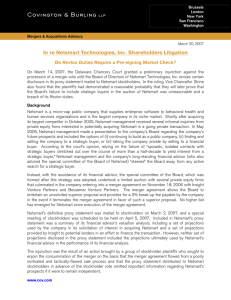 In re Netsmart Technologies, Inc. Shareholders Litigation