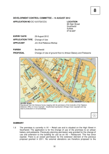 SUMMARY 1.0 The premises is currently in A1 – Retail use and is