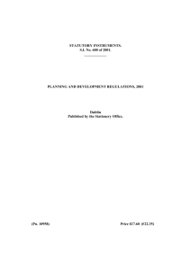 Planning and Development Regulations 2001