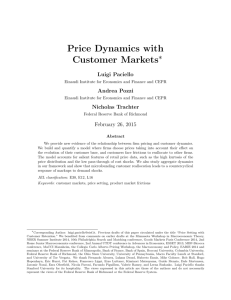 Price Dynamics with Customer Markets