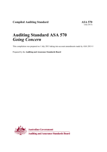 ASA 570 - Auditing and Assurance Standards Board