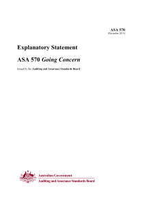 ASA 570 Explanatory Statement 2015