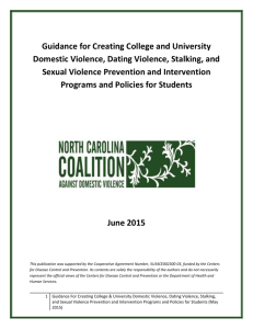 Guidance for Creating College and University Domestic Violence