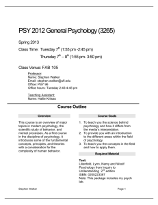 PSY 2012 General Psychology (3265)