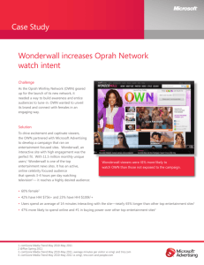 Case Study Wonderwall increases Oprah Network watch intent