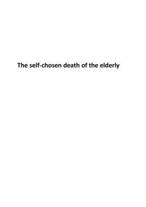 The self-chosen death of the elderly