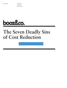 The Seven Deadly Sins of Cost Reduction