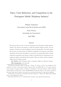 Entry, Costs Reduction, and Competition in the Portuguese Mobile