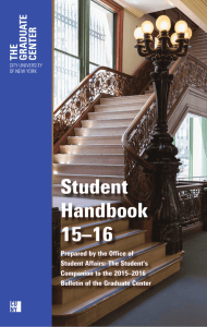 GC Student Handbook - CUNY Graduate Center