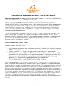 Press Release - Alibaba Group