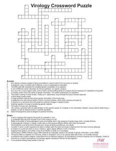 Virology Crossword Puzzle