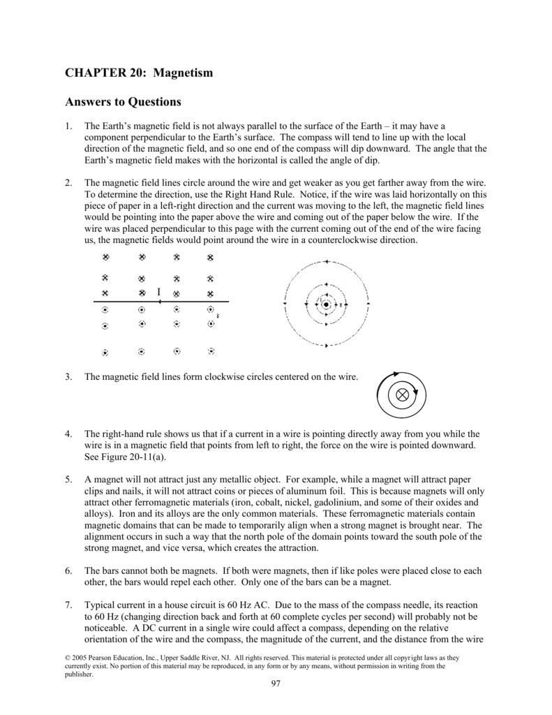 magnetism questions