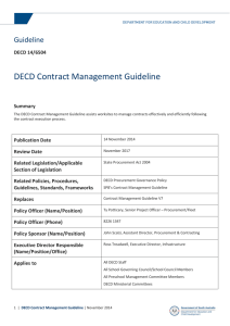 Contract Management Guideline - Department for Education and