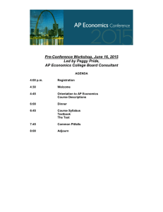 Pre-Conference Workshop, June 16, 2015 Led by Peggy Pride, AP