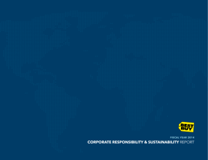 corporate responsibility & sustainability report